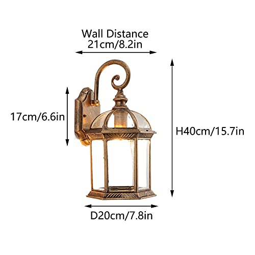 Wall Sconces Fixture E27 applique extérieure bronze étanche IP55 pour éclairage terrasse - 8