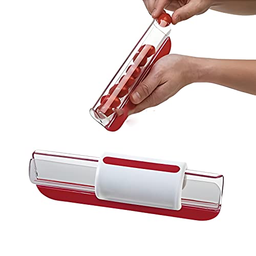 2Pcs Grape Cutter Tomato Slicer, Multi-Function Kitchen Gadget Peeler Cherry Tomato Slicer, Kitchen Accessories Tool Fruit Slicer For Cake Decoration, Grape Cutter For Toddlers Kids(Green+Red) #TOP3