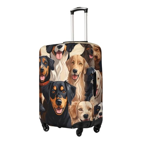Cute Dogs Animals Luggage Covers For Suitcase, Suitcase Cover Protector Anti-Scratch Travel Suitcase Cover Fit 18-32 Inch Luggage2