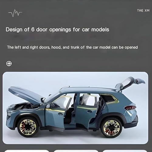 Image of 1:24 Big Size BMW XM Scale Model Car - Exclusive Alloy Metal Pull Back Die Cast Car Toy with Openable Doors, Light & Music - Best Gifts for Kids【Colors as Per Stock】