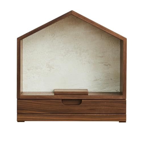 京仏壇はやし ハウゼ 北欧風 家具調 ミニ仏壇 選べる8カラー コンパクト モダン仏壇 (ダークxシャビ―ホワイト) 本体のみ