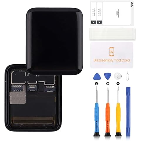 ARSSLY Screen Replacement Kits for Apple Watch Series 3 GPS 3nd, LCD Display for watch Series 3 38mm generationch Touch Screen Digitizer Assembly with Screen Protector(GPS 38mm) Cover