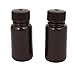 Aexit 2Pcs 60ml Flasks Plastic Wide Mouth Chemical Laboratory Reagent Bottle Sample Cell Culture Flasks Bottle Brown