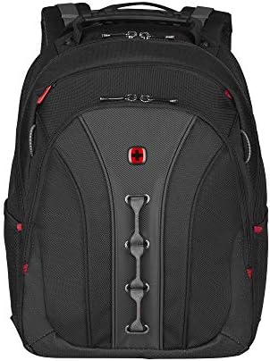 Wenger 600631 LEGACY 16 Inch Laptop Backpack, Airport-Friendly Backpack with Case-Stabilising Platform in Black {21 Litre}