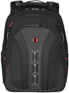 Wenger 600631 LEGACY 16 Inch Laptop Backpack, Airport-Friendly Backpack with Case-Stabilising Platform in Black {21 Litre}