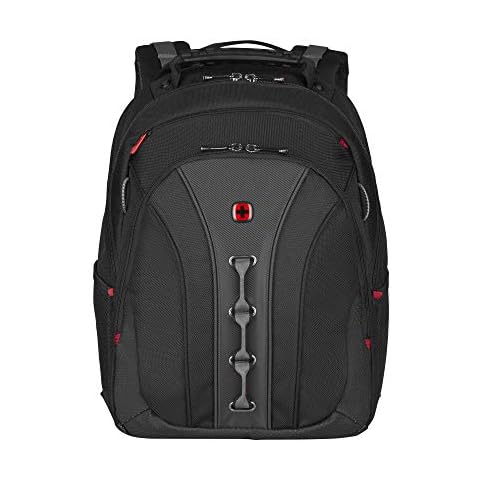 Wenger 600631 LEGACY 16 Inch Laptop Backpack, Airport-Friendly Backpack with Case-Stabilising Platform in Black {21 Litre} Cover