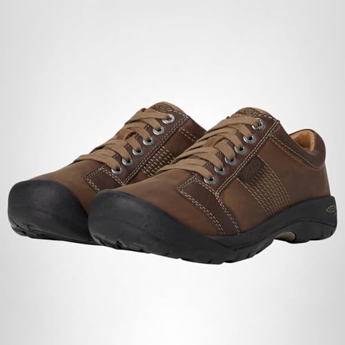 KEEN KEEN Men's Austin Low Height Leather Oxfords, Chocolate Brown, 10.5 US