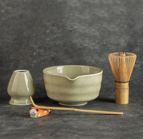 HCAYSHY Matcha Whisk Set，Matcha Set includes Match Bowl with Spout and Whisk