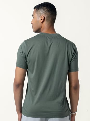 Image of DAMENSCH Regular Fit Cotton Blend Tshirt Half Sleeve Crew Neck Comfortable Casual Lightweight Premium Vortex Elemental Breeeze Tshirts for Men Pack of 1