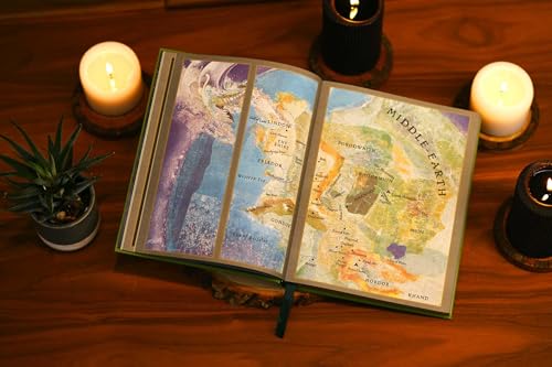 Image of Atlas of Tolkien Deluxe Edition - Tolkien Reference Book for All Ages, Illustrated Lord of the Rings Guide, Maps of Middle-earth (Deluxe Tolkien)