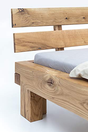 Massivholzbett aus Wildeiche von Woodlive Design by Nature