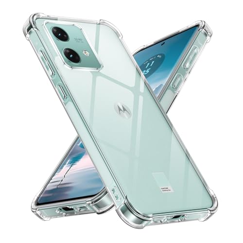 Xiltlly Hülle Durchsichtig für Motorola Moto Edge 40 Neo mit Stoßfest Schutzecken Dünne Weiche Transparent Handyhülle Flexible TPU Protective Case Sturzfest Schutzhüllen (6.55 Zoll) - Clear
