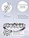 IMOLOVE Moissanite Wedding Bands for Women, Dainty 9 Round Stone Women's Eternity Stackable Rings Everyday Fashion Silver Moissanite Rings for Women with 18K White Gold Plated Size 8.5