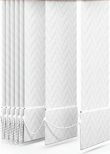 Everest White Vertical Blind Replacement Slats 89mm (3.5") Wide Includes Hangers, Weights and Chains. Just message your SLAT SIZE required AFTER purchase Any size up to 2500 (94") Available!