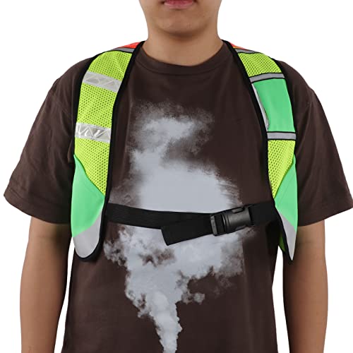 Colete reflexivo esportivo, colete reflexivo noturno multifuncional com bolso pequeno com zíper elás