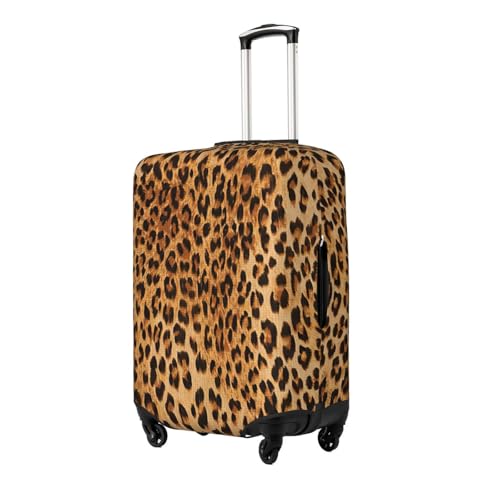 KLJnmbb Housse de protection universelle pour valise, motif léopard, élastique, lavable, Noir , S – vue 2