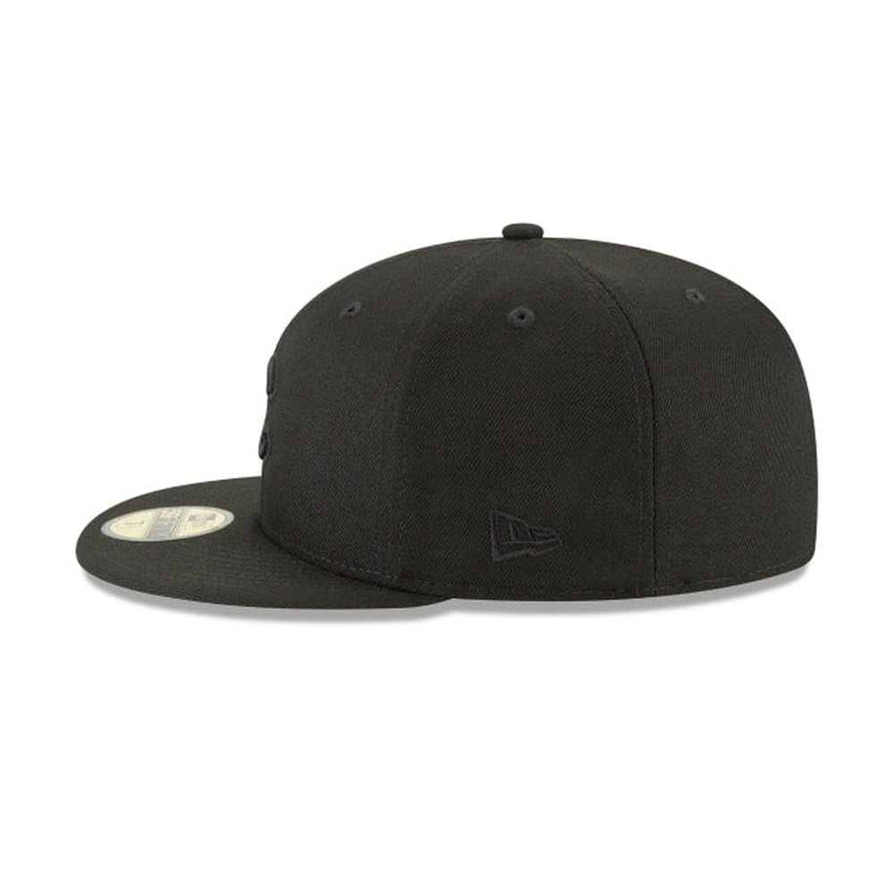 New Era MLB 59FIFTY Chicago Cubs Baseballkappe, Schwarz auf Schwarz, authentische Kollektion