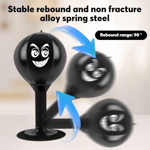 Riiso Punchingball Tisch, Büro-Punchingball mit Saugnapf, funpunch Rage Bag, Desktop-Punching Bag, Mini-Boxsack für Aktivität zu Hause und im Büro zum Stressabbau