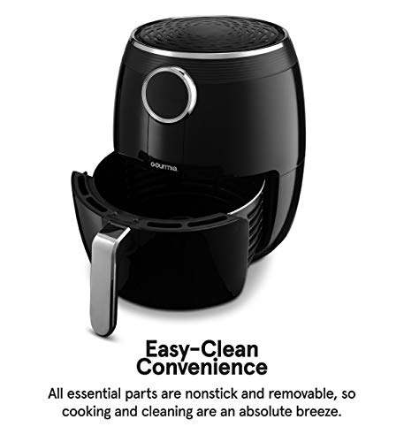 Image of Gourmia GAF575 5-Quart Digital Air Fryer - No Oil Healthy Frying - 12 One-Touch Cooking Functions - Guided Cooking Prompts - Easy Clean-Up - Recipe Book Included