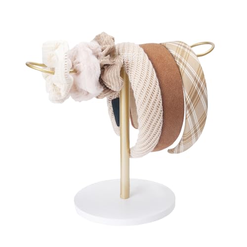 YALiya Supporto in Metallo per Fasce, Organizzatore di Fasce, Espositore di fasce per Capelli per Corde, Bracciali, Collane, Stile College per le Ragazze, Conservazione Giornaliera