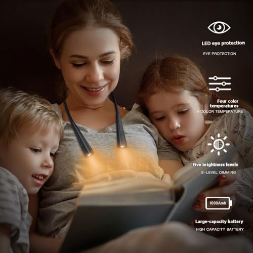 Lámpara de lectura con protección ocular y brazo suave de ángulo ajustable 3