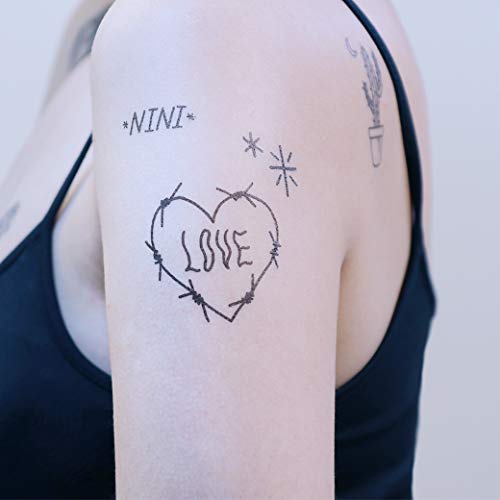 Tattist 03 Nini Love Premium Tattoo Sticker 韓国snsで话題沸騰中 まるで本当にタトゥーを描いたよう 防水効果で長持ち 並行输入品 服装服饰 男士 服 ファッション小物 ファッション小物 タトゥーシール Whenbuy Jchere Com