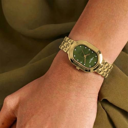 Image of Carlton London Women Cecil Analog Watch, Oval Dial, Stainless Steel Strap, Quartz Movement, 30M Water Resistant, Casual Wear