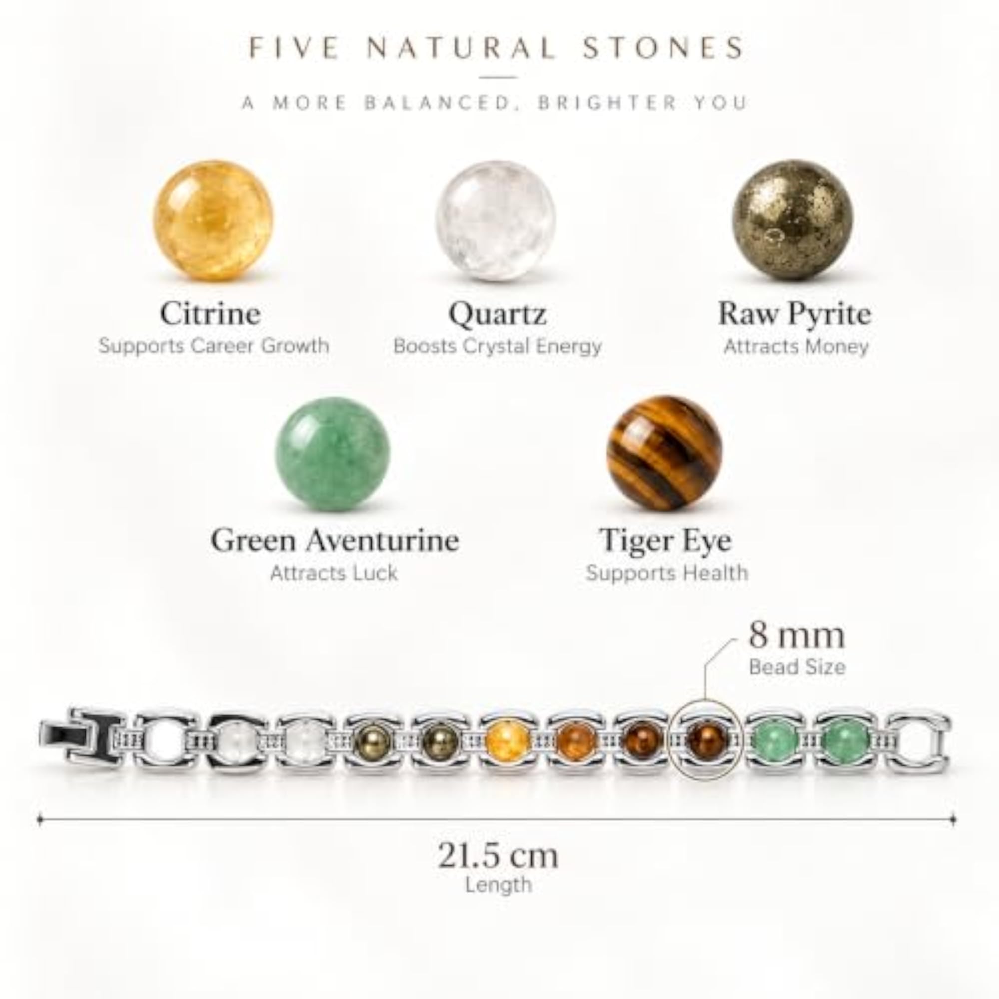 Metal Dhan Yog Multi-Stone Crystal Astrology Bracelet