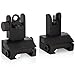 Chaos Ready | Flip Up Iron Sights - Spring Loaded Low Profile Back up Ironsights | Designed for Picatinny 1913 Pattern Rails | Co-Witness Front and Rear BUIS Combo Set |