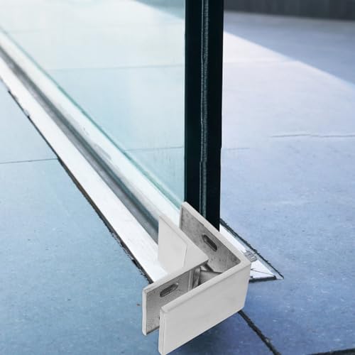 Abrazadera de vidrio de 90° en acero inoxidable con sistema antideslizante 5