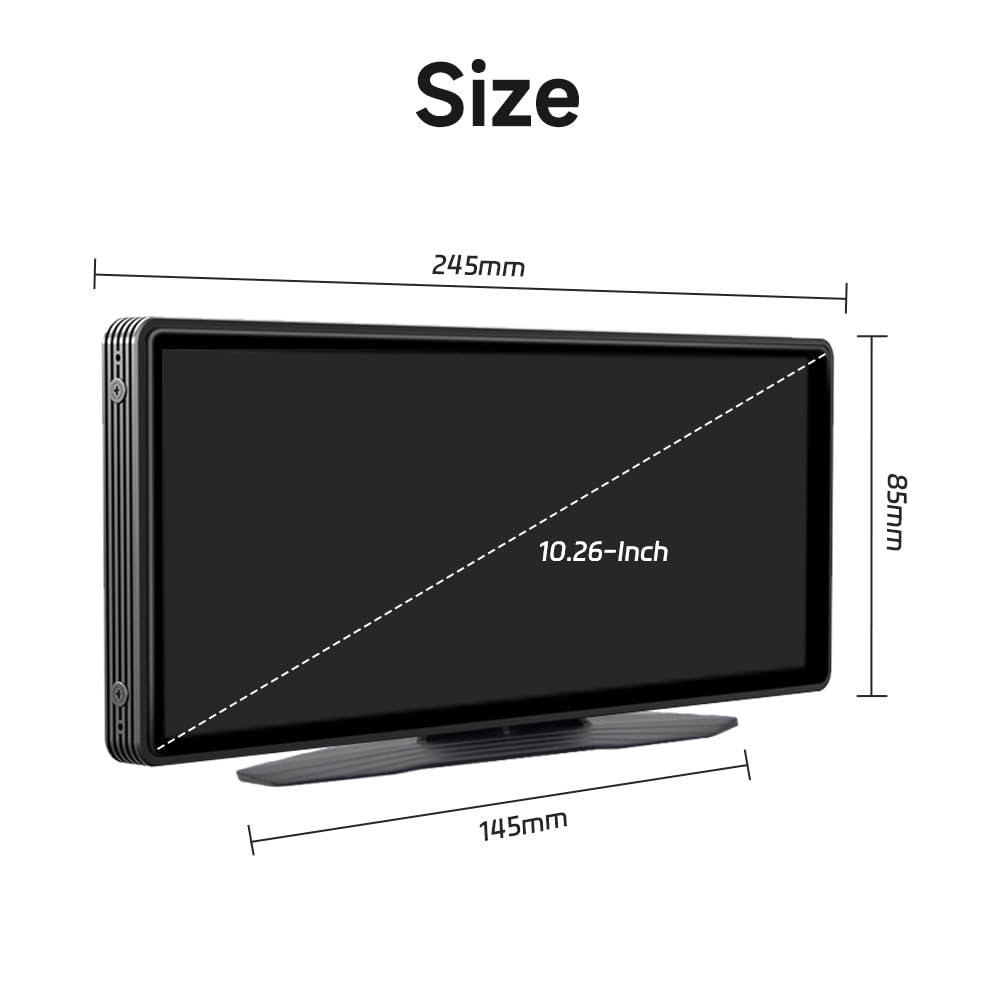Schermo Portatile Carplay Da 7 Pollici, Trasmettitore Fm Bluetooth Wireless E Cablato, Immagine Di Retromarcia Hd, Adatto Alla Maggior Parte Dei Veicoli, Fm, Aux