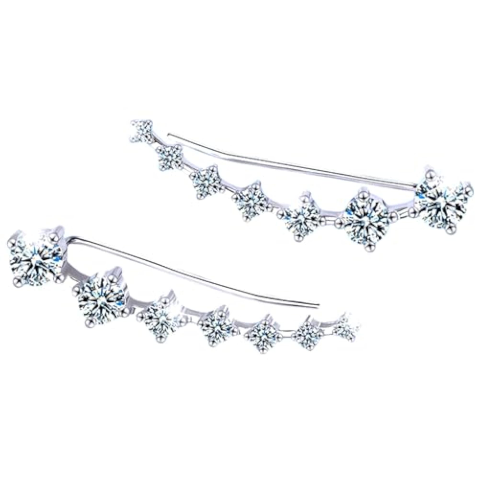 Women's Big Dipper Rhinestone Ear Crawler Stud Earrings