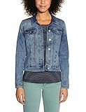 Die Jeansjacke mit Kragen, Knopfleiste und zwei kleinen Brusttaschen ergänzt den classischen Look