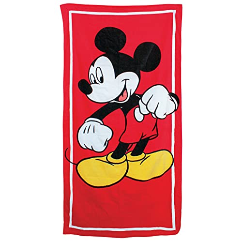 Collections Etc Disney Mickey Mouse Classic Beach Towel Red #TOP1