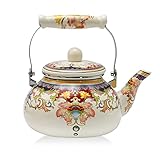 Saihisday 2.5L White Flowered Tea Kettle...