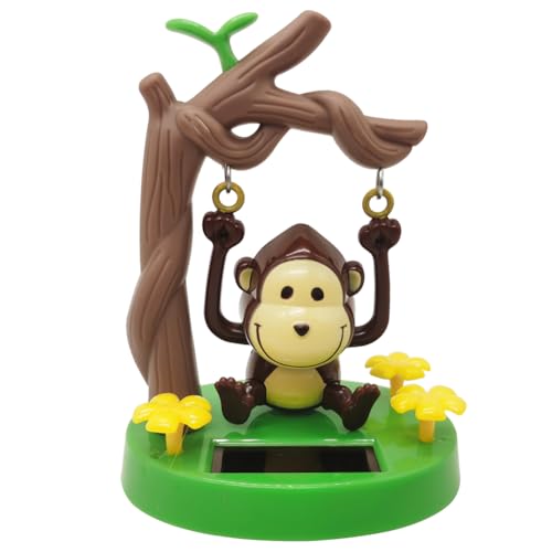 ARTHLBF Monkey Solar Dancing Toy, Dashboard Doll, Solar Powered Dancing Monkey, Solar Wobble Figures for Car Monkey,Used for Car Desk Decoration