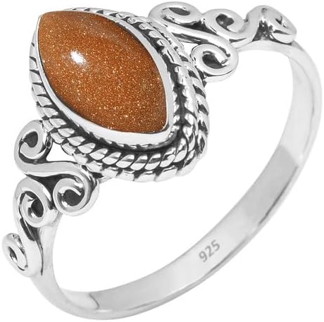 Gemstone Ring 925 Sterling Silver Statement Ring For Women and Girls Handmade Rings Natural Gemstone Ring Promise Ring For Christmas Gift For Her