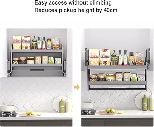 Étagère extractible contre le désordre : rangement mural 66 cm - 7