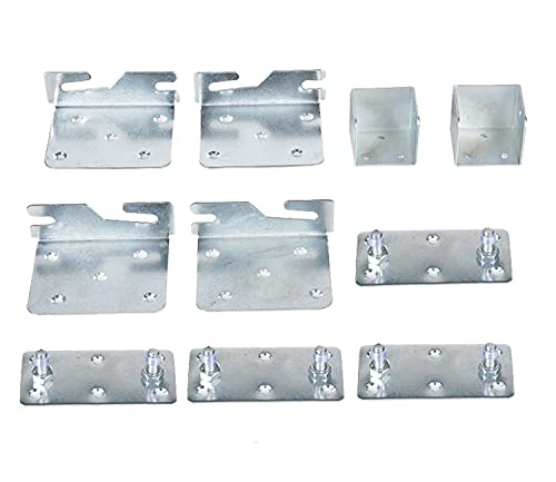 Just Accessories® Heavy Duty Bed Brackets Fittings Connectors Centre Support Cubes Hook Hinge Set (10 Piece Full Set)