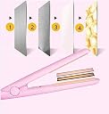 QUEBERS Mini Hair Straightener for Women - Portable Ceramic Flat Iron with Travel Case, Quick Heating, Ideal for Short Hair & Bangs, Ready in 30 seconds, perfect for travelling (Multicolor) gallery image