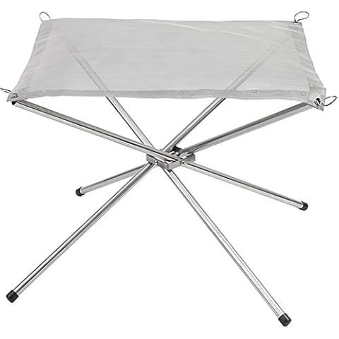 Portable Outdoor Fire Pit, 16.5-inch Foldable Stainless Steel Mesh Fireplace, Can Be Used for Camping and Backyard Gardens, Etc., and Comes with a Bag Cover