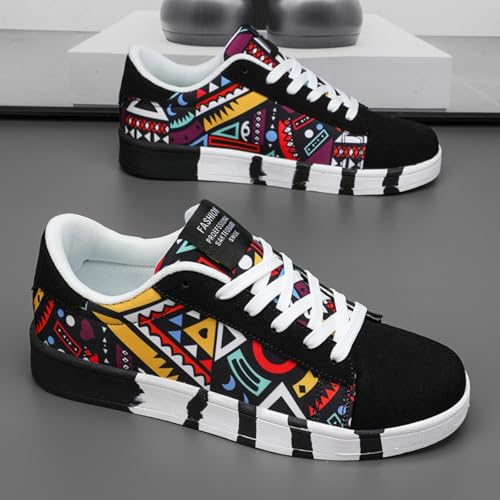 Mens Trendy Canvas Sports Shoes Laceup Style Low-top Suitable for Walking Sports Driving and Skateboarding2