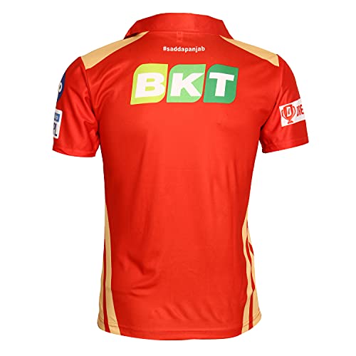 IPL Cricket Jersey PBKS Team Supporter T-Shirt 20-21 Half & Full Sleeve Punjab Kings Uniform, Half Sleeve Custom Chest 38