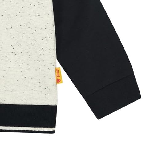 Steiff Sweatjacke EU Größe 110 eggnog, Kinder Sweat-Jacke, Kapuzen-Jacke für Kleinkinder, weich und bequem, Kinder Sweatshirt, waschmaschinenfest