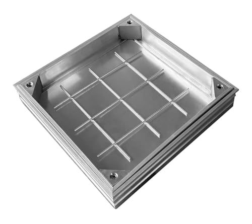 Tapa de alcantarilla cuadrada de aluminio con junta de goma premium
