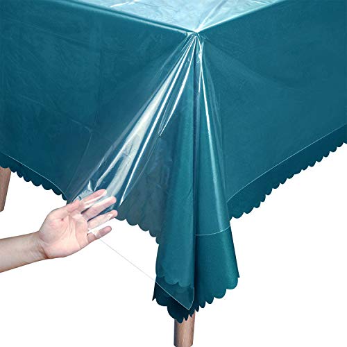 HuleHule Mantel Cristal, Lamina de PVC Transparente termoplástico Muy Flexible (100_X_140)