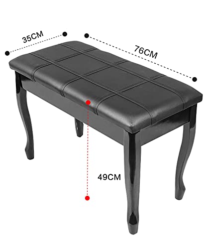 KOIAMVZW Tabouret de Piano en Simili Cuir, Banc de Piano d’artiste en Cuir, Tabouret de Piano Duet avec Pieds en Bois Massif et Coussin rembourré, 76 x 35 x 49 cm, supporte jusqu’à 180 kg - Les Beatles, Paul McCartney, John Lennon, RIngo Starr, George Harrison KOIAMVZW Tabouret de Piano en Simili Cuir, Banc de Piano d'artiste en Cuir, Tabouret de Piano Duet avec Pieds en Bois Massif et Coussin rembourré, 76 x 35 x 49 cm, supporte jusqu'à 180 kg – Image 3