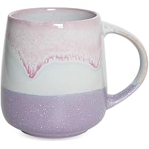Bosmarlin Extra Large Ceramic Coffee Mug, 23 Oz, Dishwasher and Microwave Safe, Oversized Big Tea Cup for Office and Home, Reactive Glaze Purple