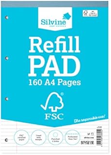 Silvine 8x5 Everyday FSC Shorthand Notebook - Ruled 8mm Feint, 160 Pages of FSC Certified Paper. Ref FSC160