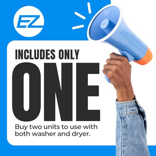 Image of Laundry Pedestal for Washer or Dryer with Drain Pan & Hose - 29 inchW, 18 inchH | Universal Fit 800 lbs Capacity Steel Stand With Pull Out Shelf for Back Pain Relief, Keeps Space Clean, All Brands Supported
